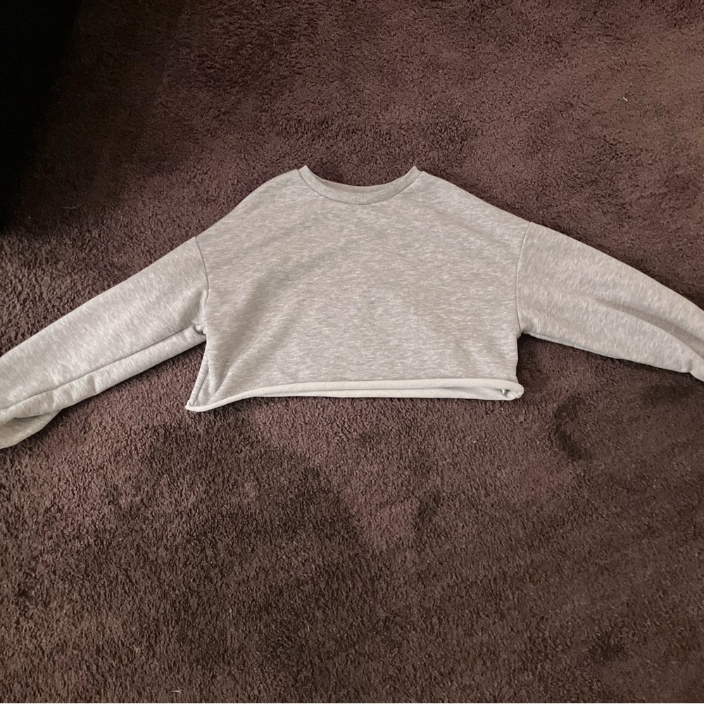 SHEIN Light Gray Cropped Top